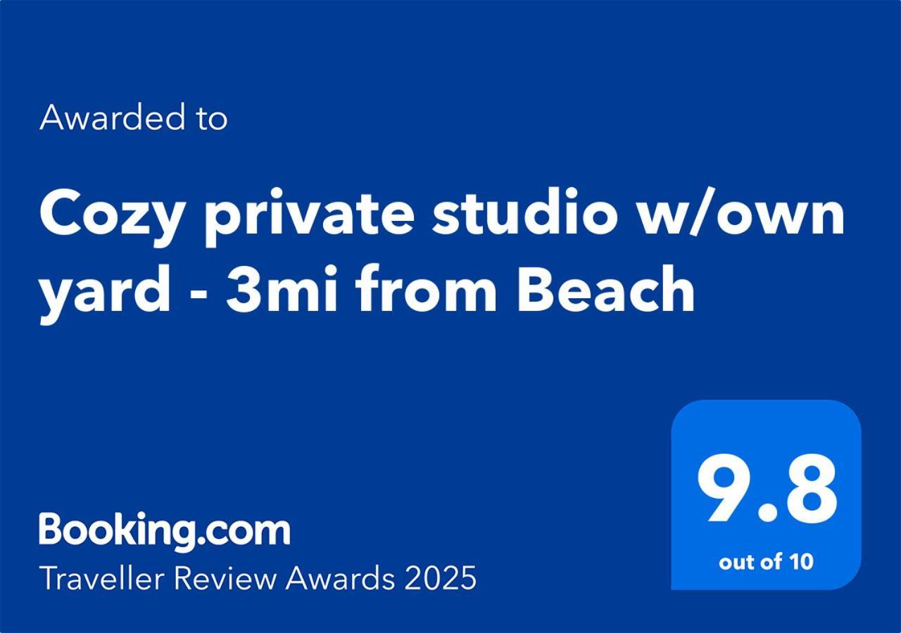Cozy Private Studio W/Own Yard - 3Mi From Beach سيمينول المظهر الخارجي الصورة